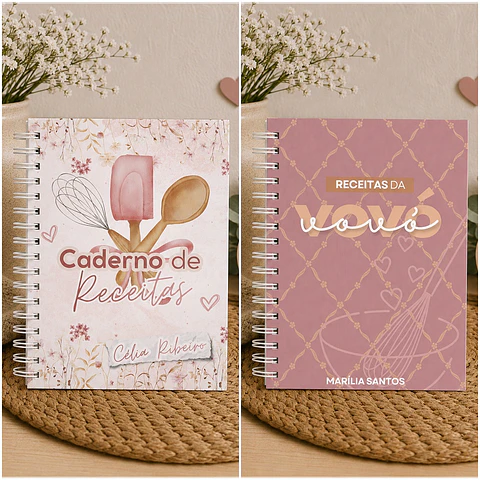 Encadernação - Caderno de Receitas Avó