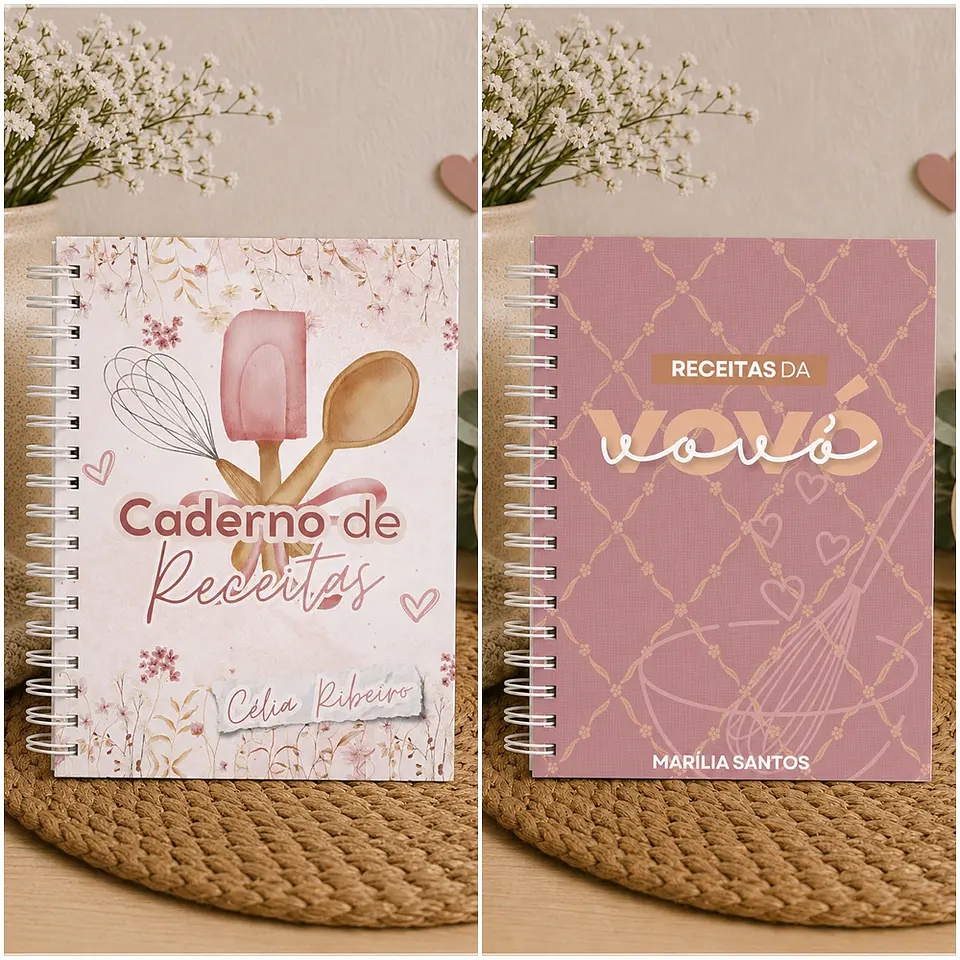 Encadernação - Caderno de Receitas Avó 1