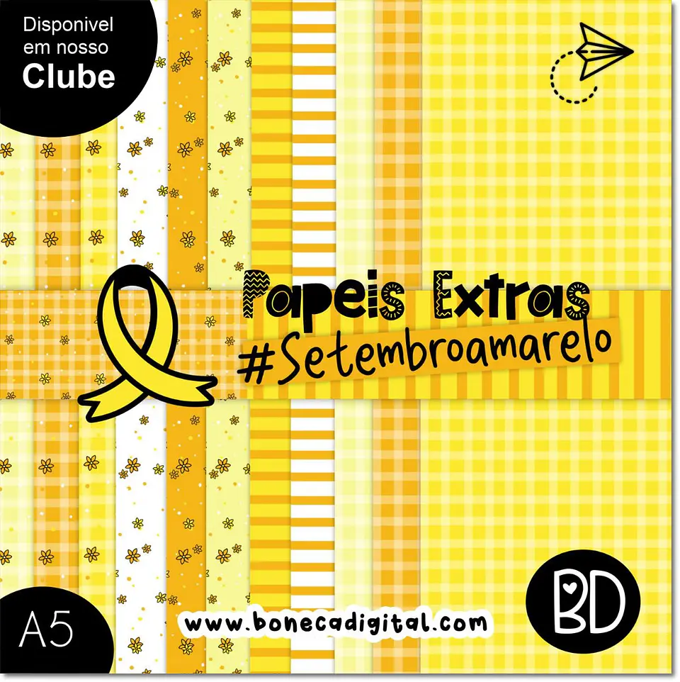 Kit Digital Setembro Amarelo Papeis Extras 8 1