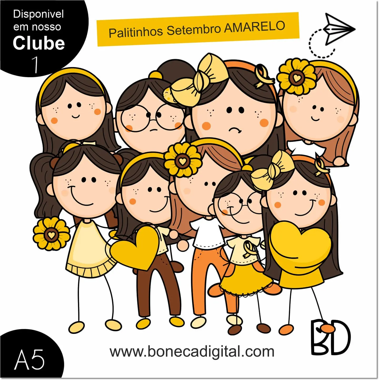 Kit Digital Setembro Amarelo Palitinhos 6 1