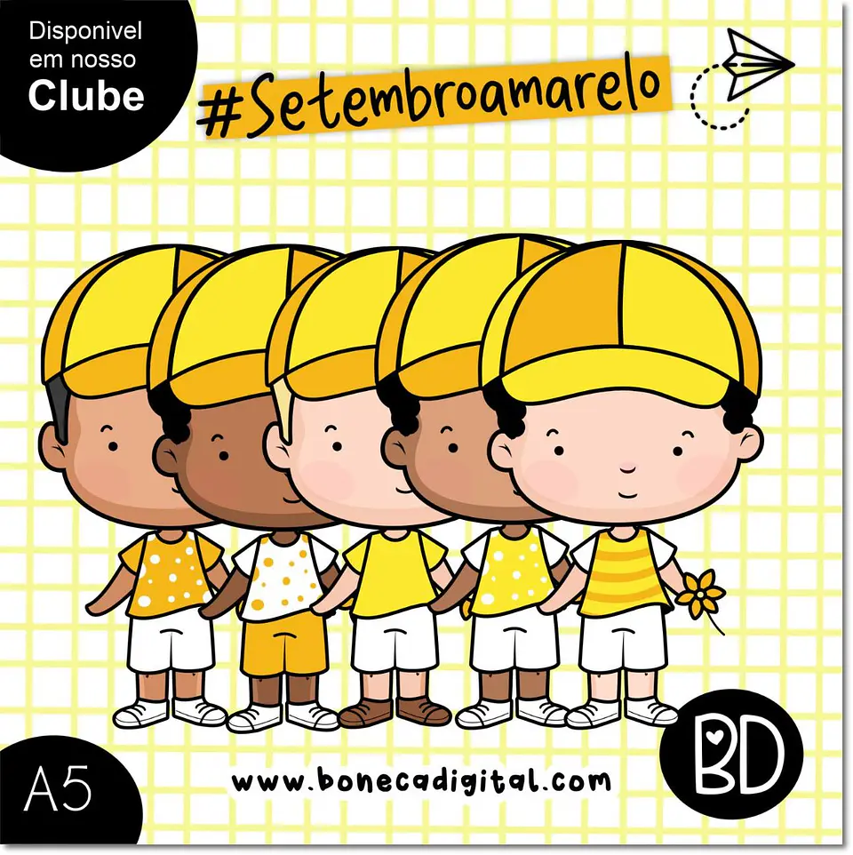 Kit Digital Setembro Amarelo Meninos 5 1