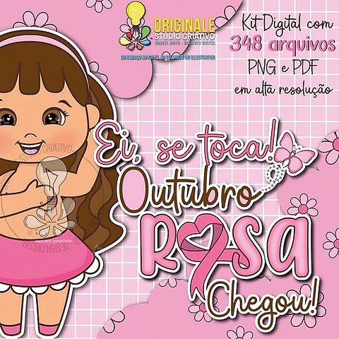 Kit Digital Outubro Rosa Originale Criativo 1