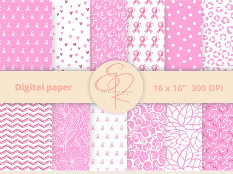 Kit Digital Papel Digital Outubro Rosa 4