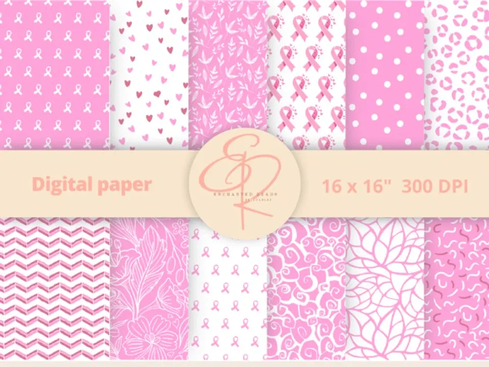 Kit Digital Papel Digital Outubro Rosa 4 1