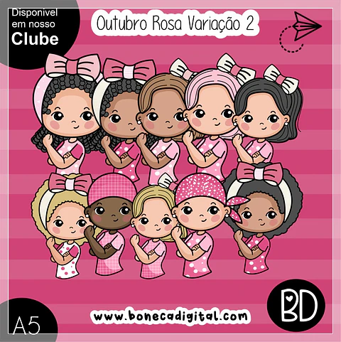 Kit Digital Outubro Rosa Variação 4