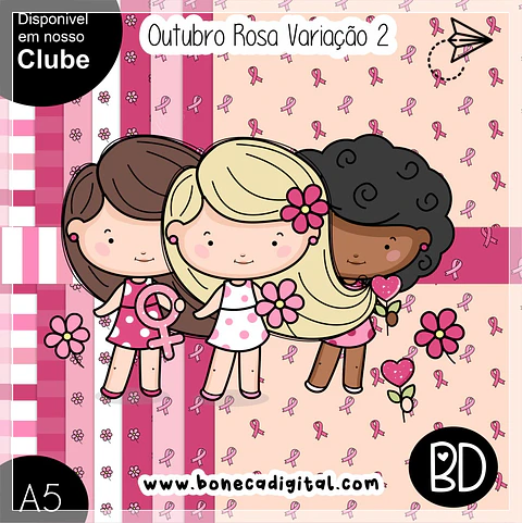 Kit Digital Outubro Rosa Variação 3