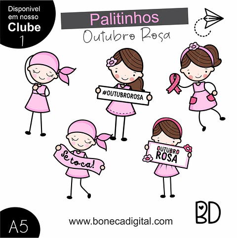 Kit Digital Outubro Rosa Palitinhos 2
