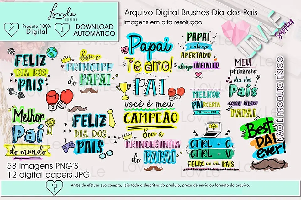 Kit Digital Frases Dia dos Pais 1 1