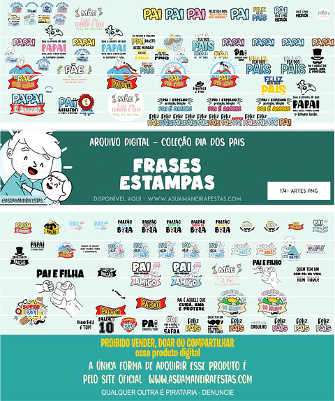 Kit Digital Frases (Dia dos Pais) @ 1