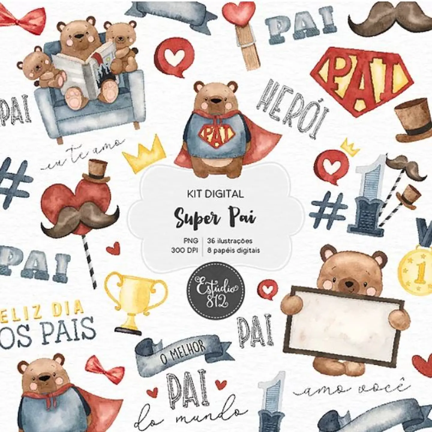 Kit Digital Super Pai Dia dos Pais 2 1