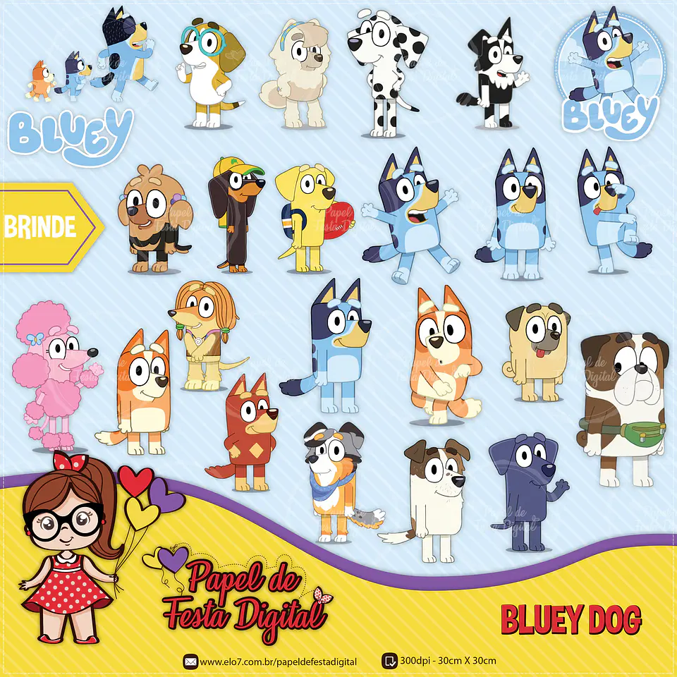 Kit Digital Bluey Cliparts 5 1