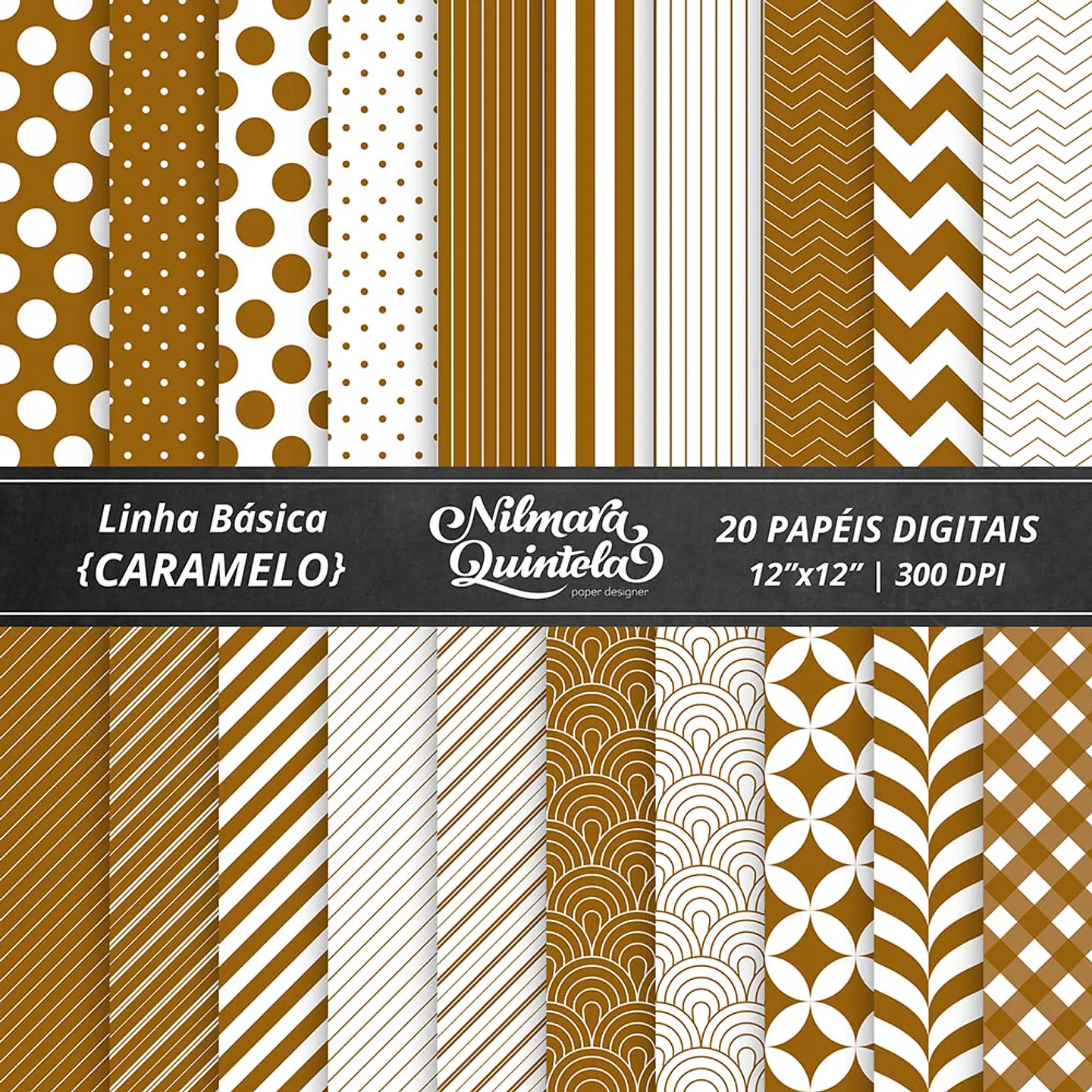 Kit Digital Papeis Basico Caramelo 11 1