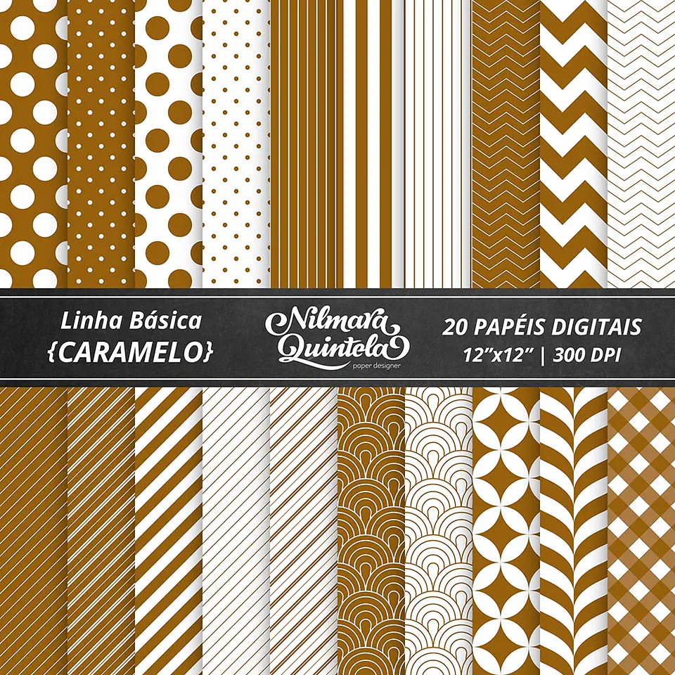 Kit Digital Papeis Basico Caramelo 11 1