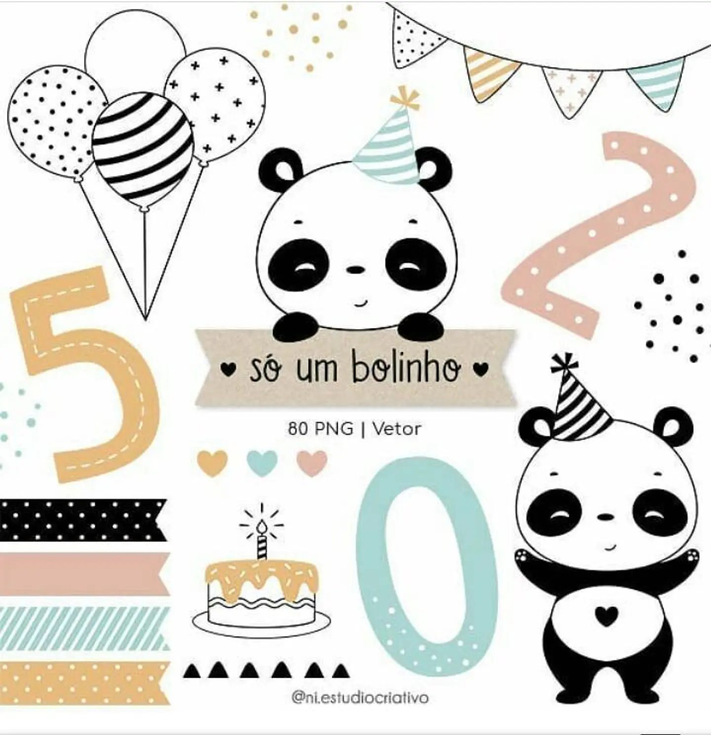 Kit Digital Só Um Bolinho 188 1