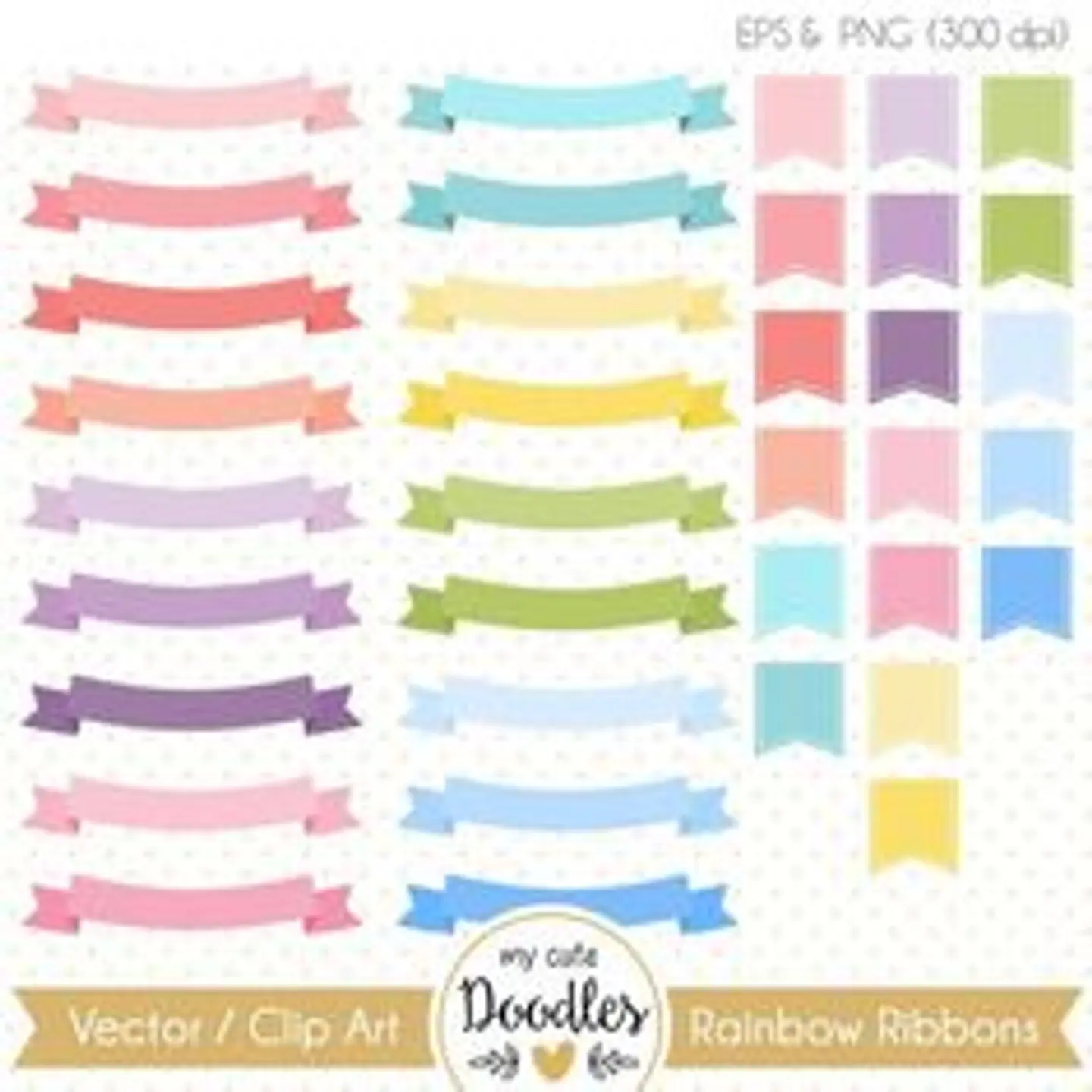 Kit Digital Rainbow Ribbons 164 1