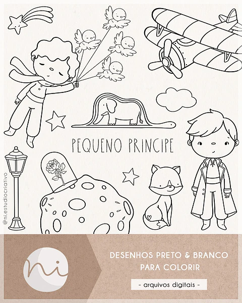 Kit Digital Pequeno Príncipe Colorir 158