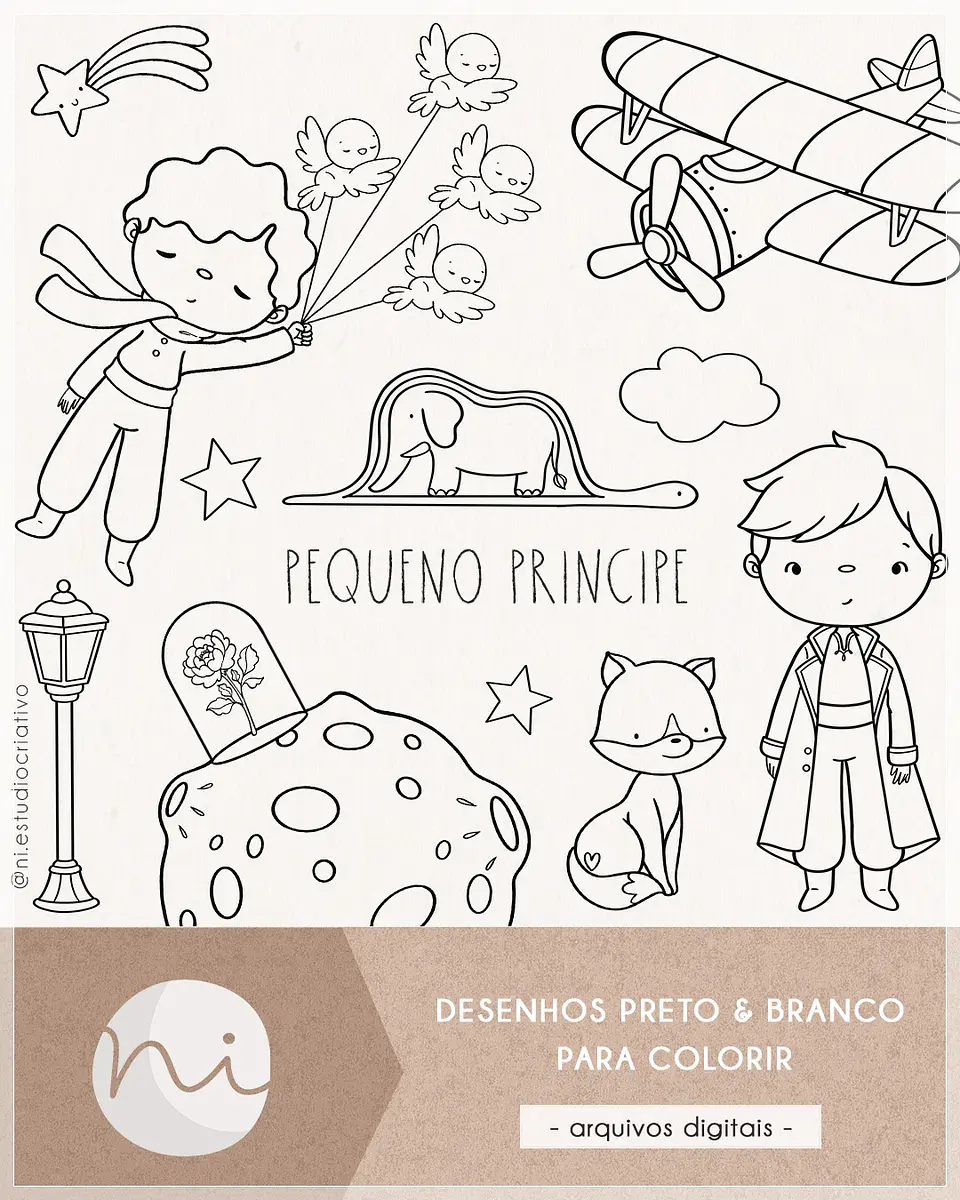 Kit Digital Pequeno Príncipe Colorir 158 1