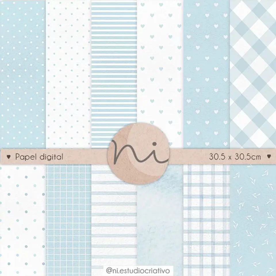 Kit Digital Pd0045 Básicos Azul Pastel 148 1