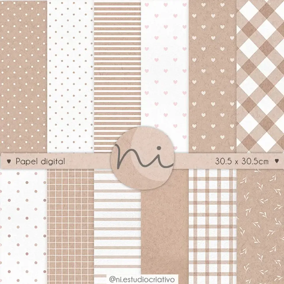 Kit Digital Estúdio Criativo Pd0038 Basicos Papel Craft 82 1