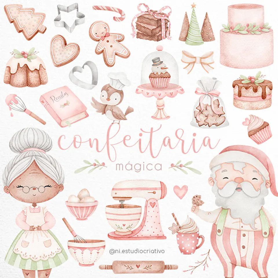 Kit Digital Confeitaria Mágica Cliparts 66 1