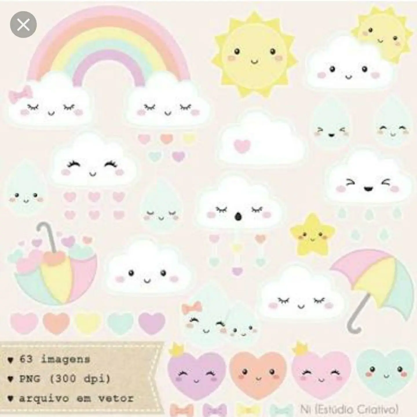 Kit Digital Chuva de Amor 51 1