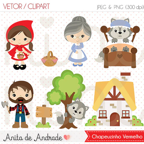 Kit Digital Chapeuzinho Vermelho 48