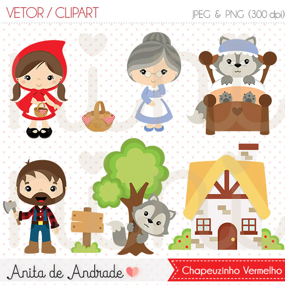 Kit Digital Chapeuzinho Vermelho 48 1
