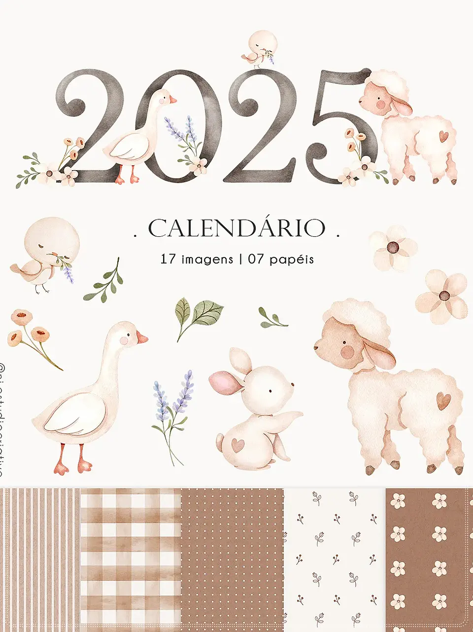 Kit Digital Calendário 2025 + Printable 41 1