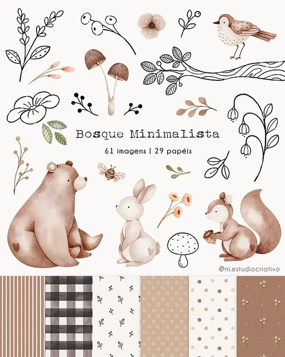 Kit Digital Bosque Minimalista 32 1
