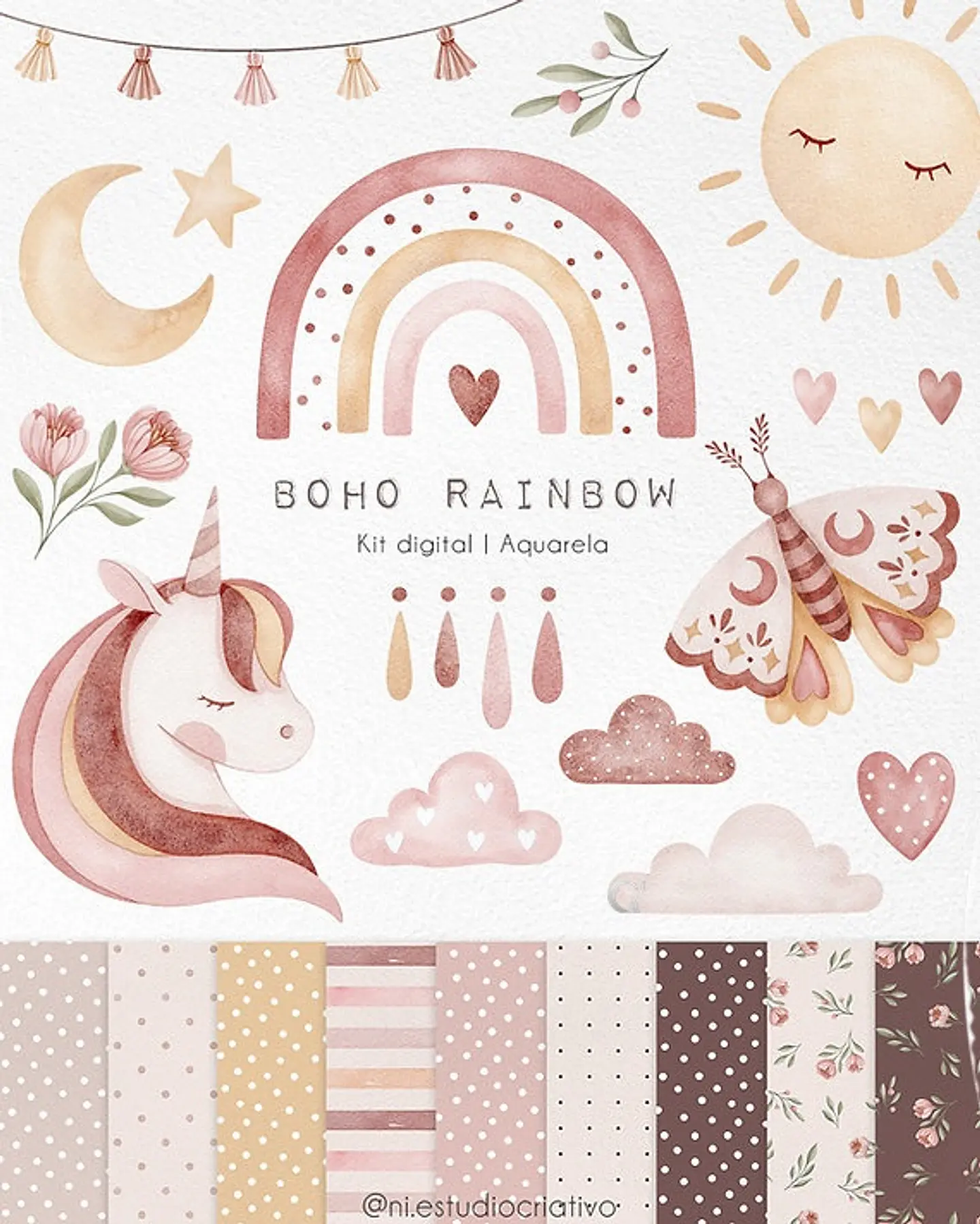 Kit Digital Boho Raibown 29 1