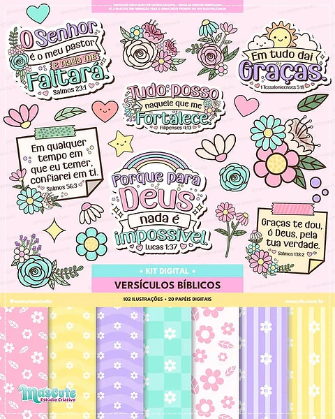 Kit Digital Versículos Bíblicos 108