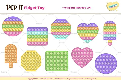Kit Digital Pop It Fidget Toys 99