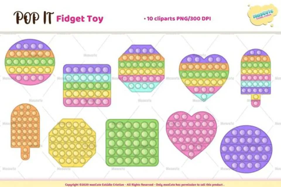 Kit Digital Pop It Fidget Toys 99 1