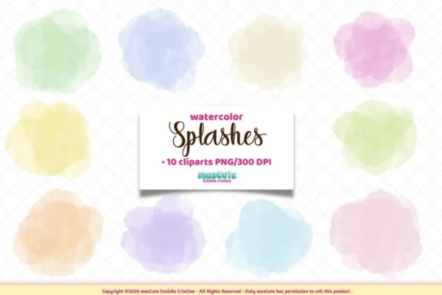 Kit Digital Pinceladas Splash Brush Stokes Aquarela 98 1