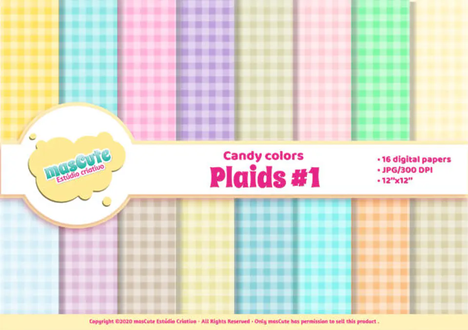 Kit Digital Papeis Xadrez 96 1