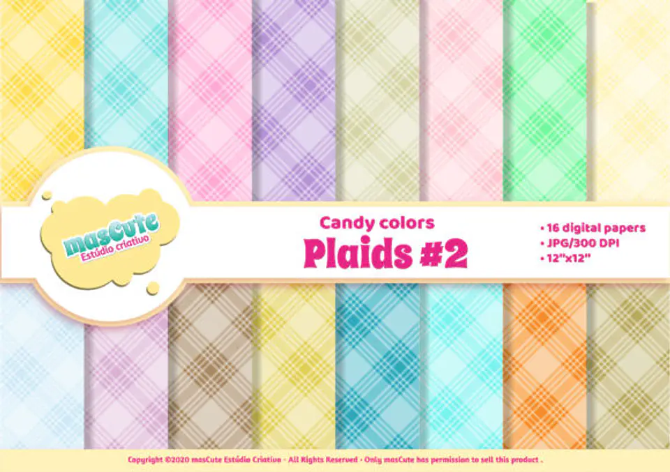 Kit Digital Papeis Xadrez 95 1