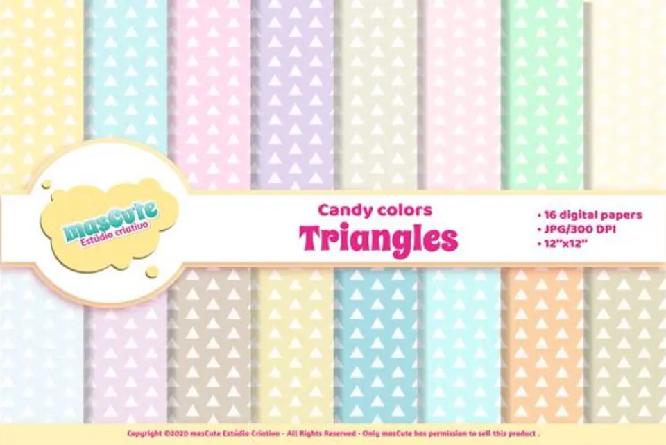 Kit Digital Papeis Triangulo 93 1