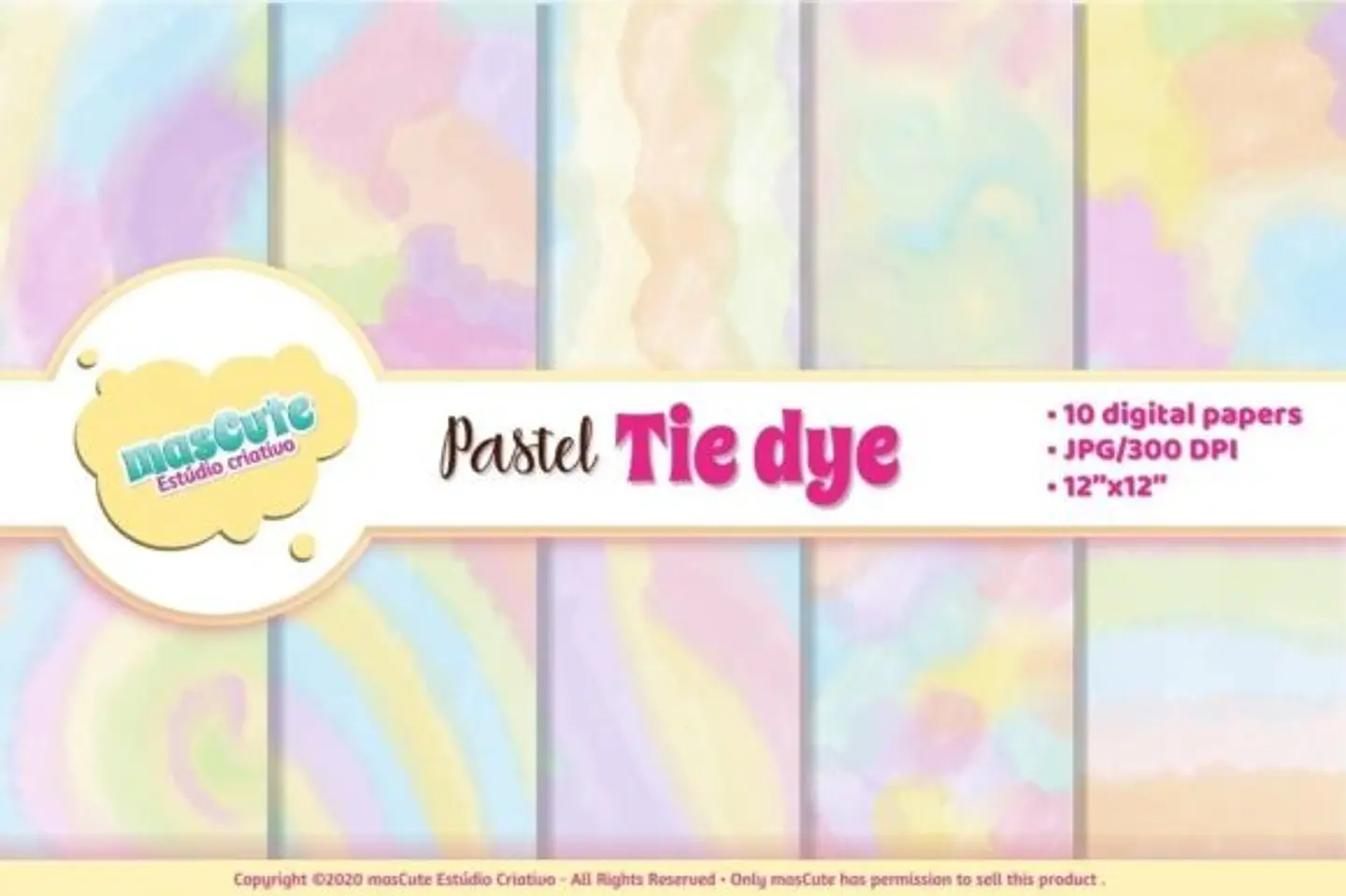 Kit Digital Papeis Tie Dye Pastel 91 1