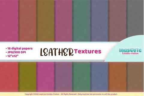 Kit Digital Papeis Textura Couro 89