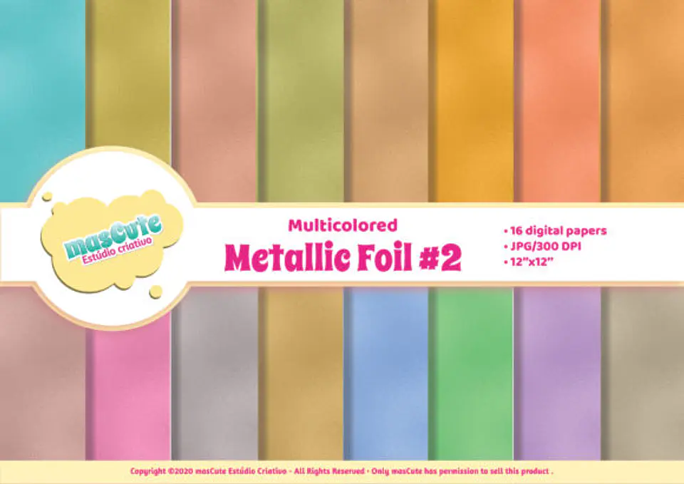 Kit Digital Papeis Metalico 79 1