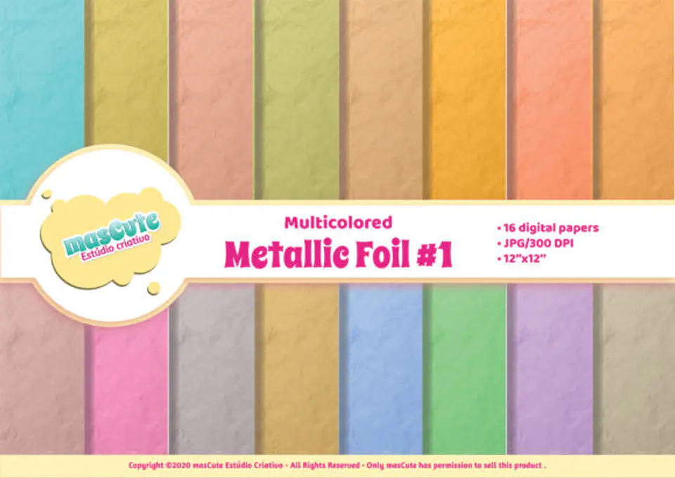 Kit Digital Papeis Metalico 78 1