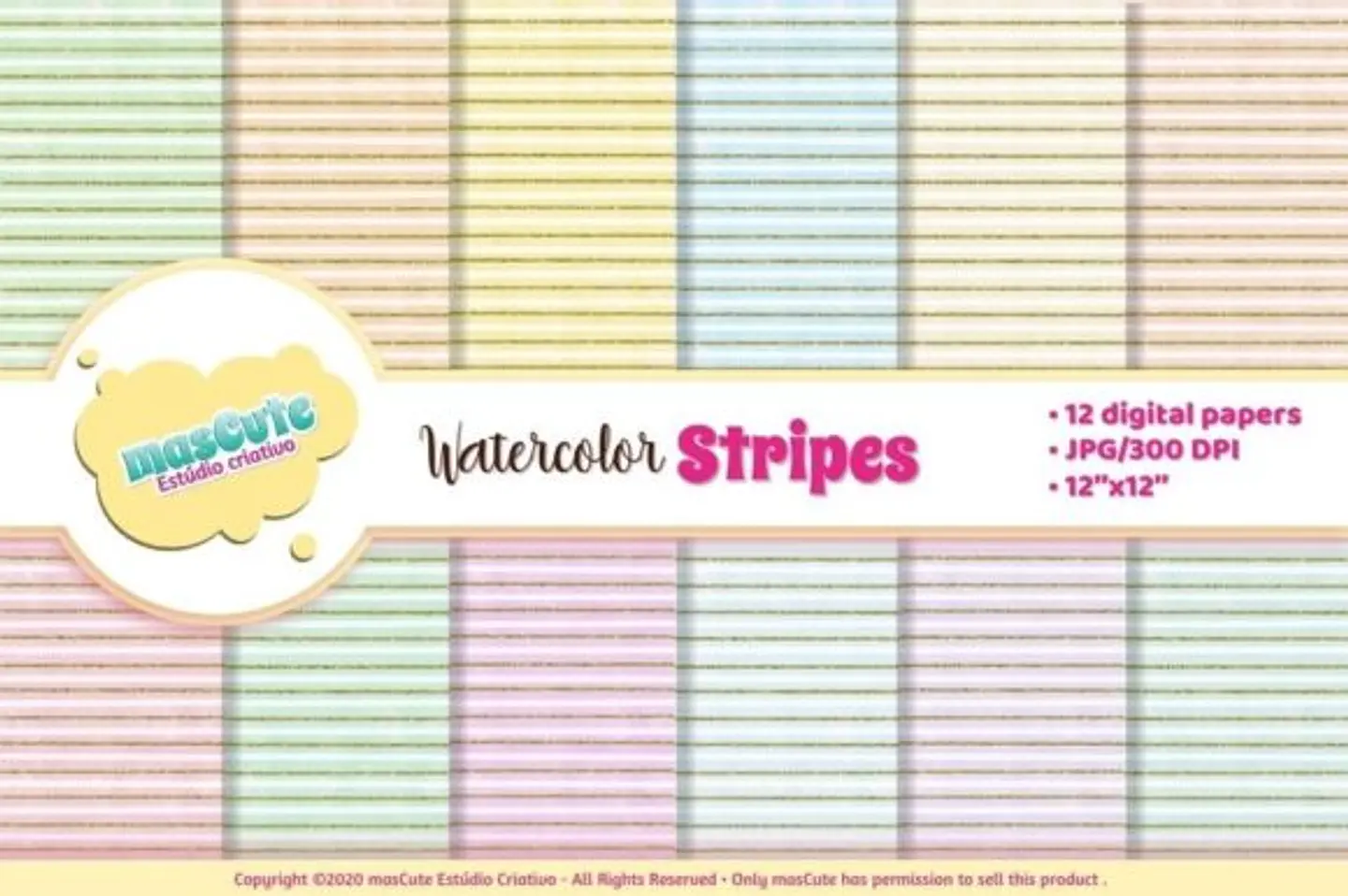 Kit Digital Papeis Listras Glitter 72 1