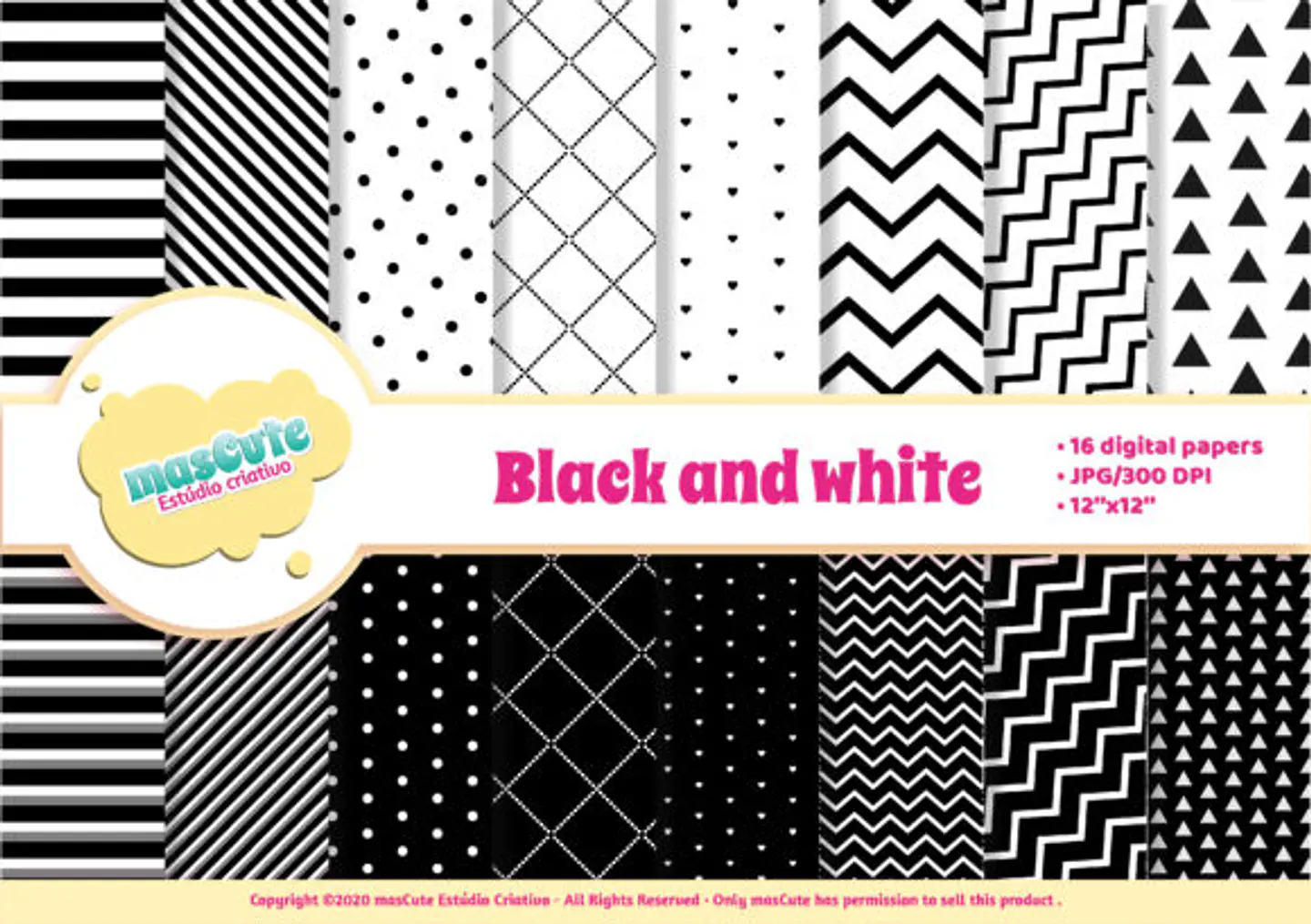 Kit Digital Papeis Graficos Preto 62 1