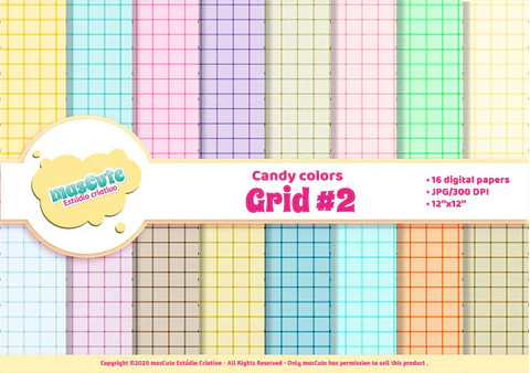Kit Digital Papeis Grade 61