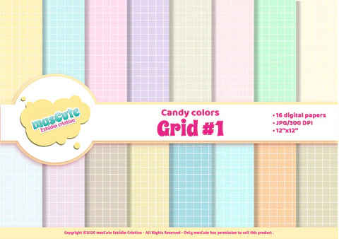 Kit Digital Papeis Grade 59