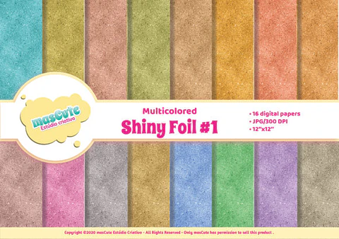 Kit Digital Papeis Glitter 58