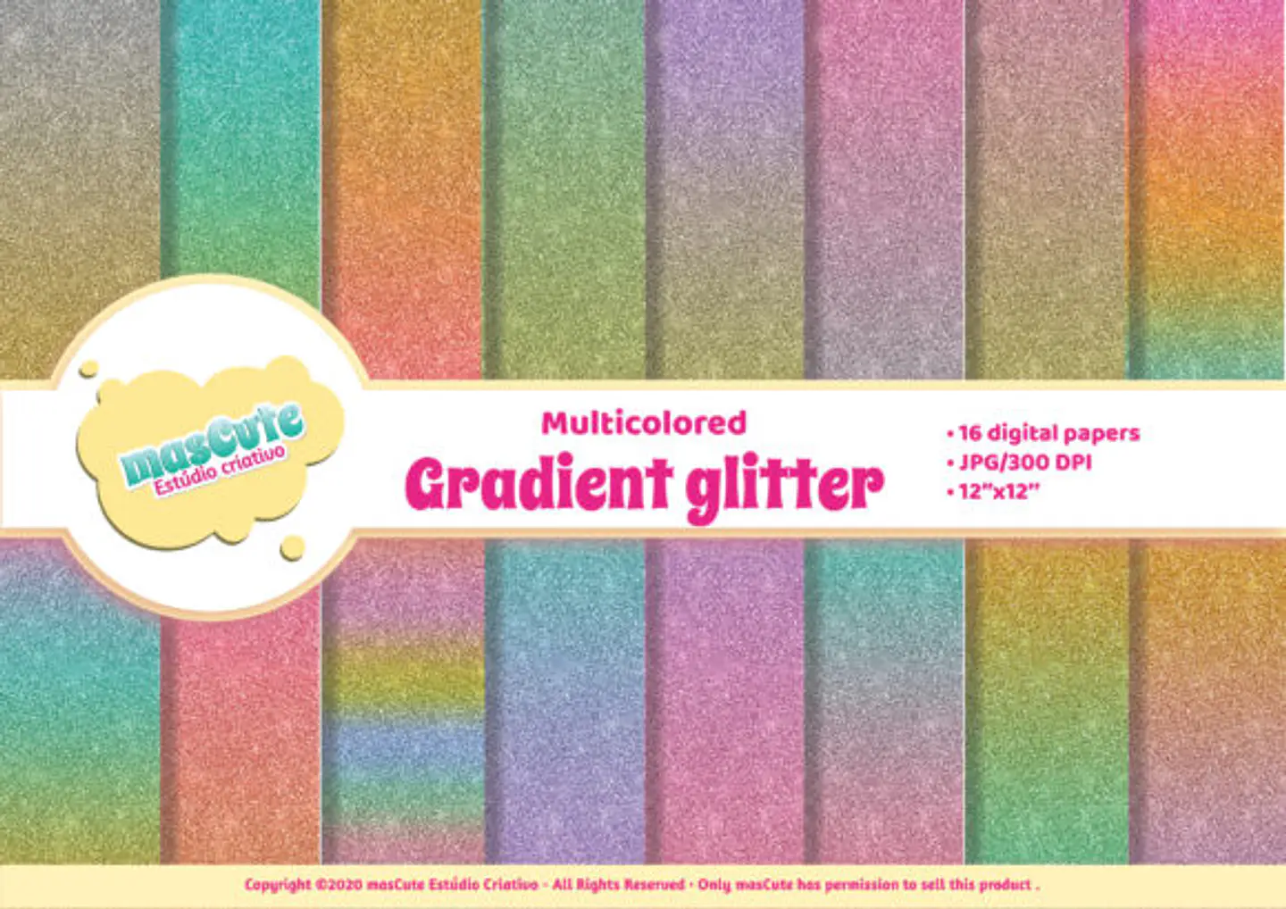 Kit Digital Papeis Glitter 56 1
