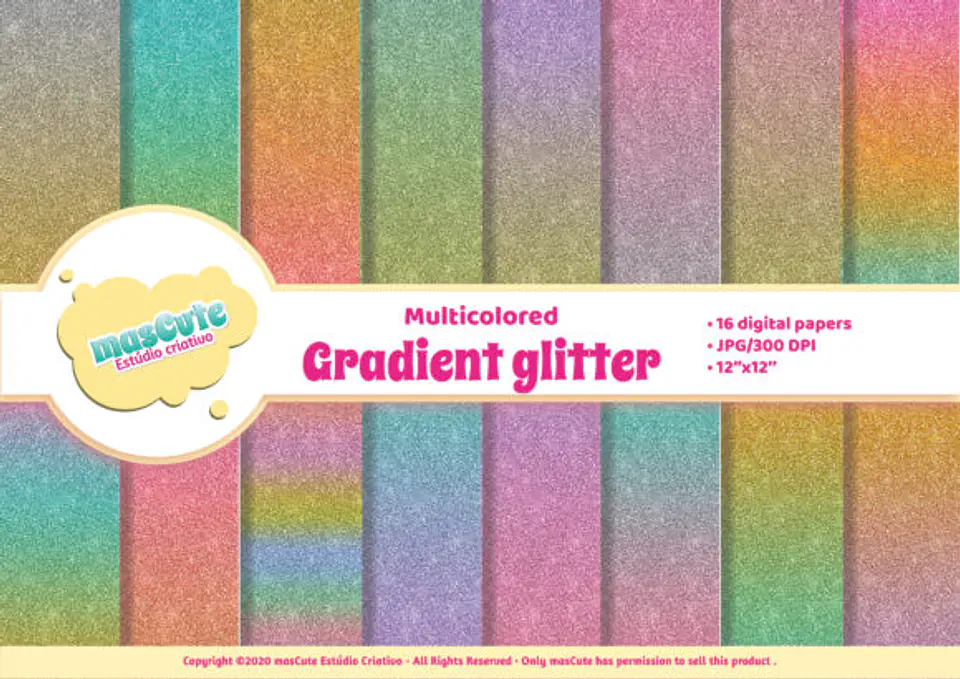 Kit Digital Papeis Glitter 56 1