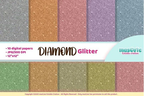 Kit Digital Papeis Glitter 54