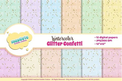 Kit Digital Papeis Confete 34